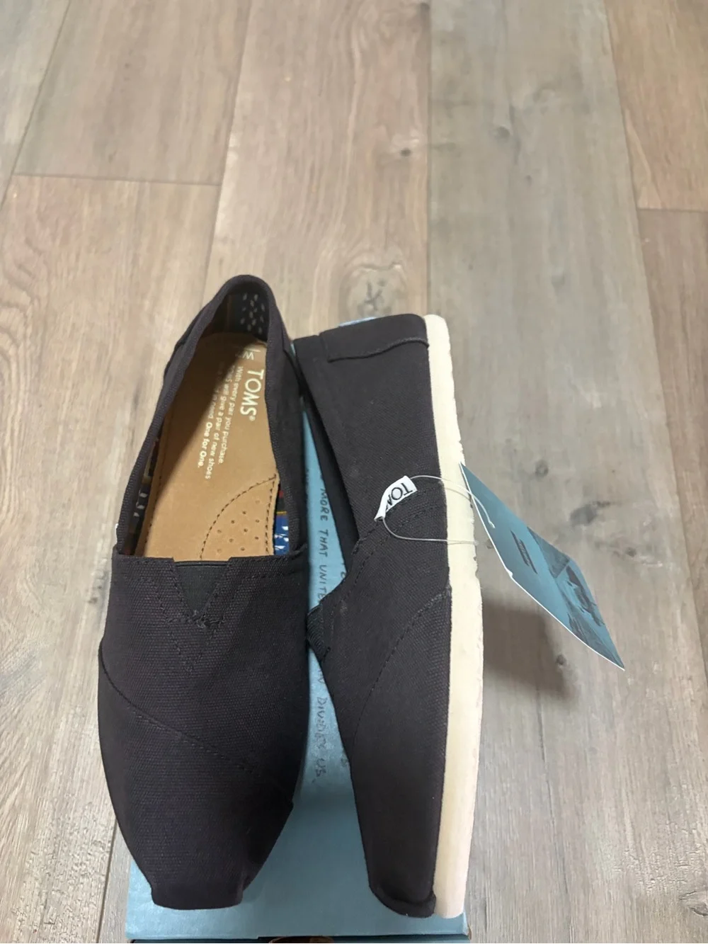 Toms Black Slip-On Espadrille Flats